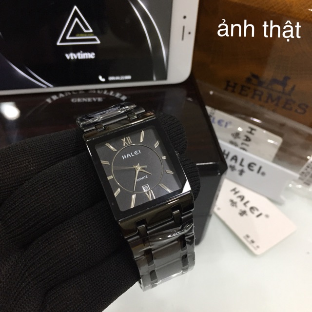 Đồng hồ nam Halei vuông full đen chống nước | BigBuy360 - bigbuy360.vn