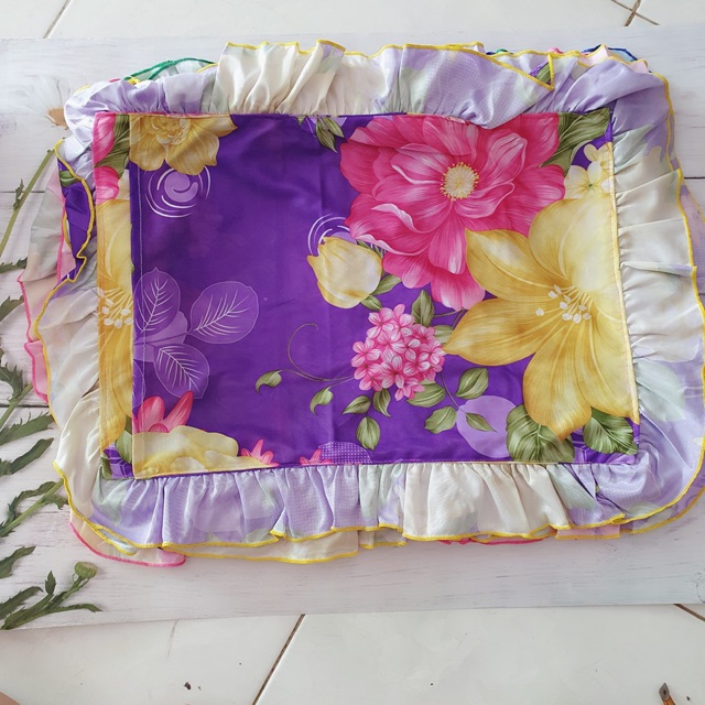 1 Cặp Bao Vỏ Gối Thun Lạnh Hoạ Tiết Loại I