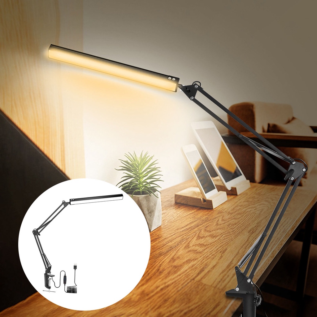 Đèn LED để bàn bằng kim loại có thể điều chỉnh độ sáng tiện dụng