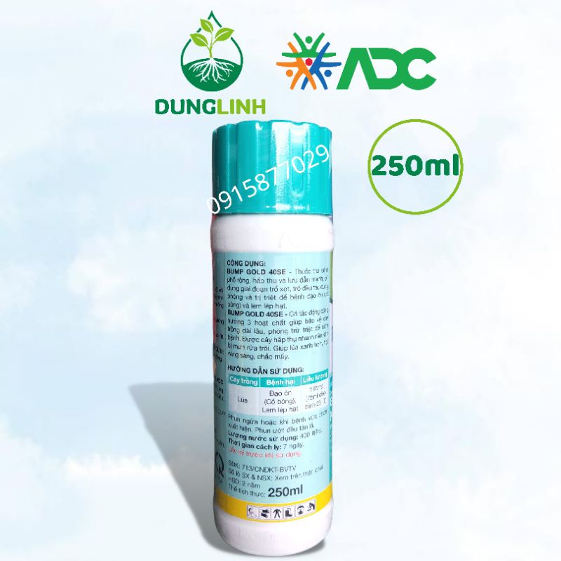 Thuốc trừ bệnh Bump Gold 40SE ADC chai 250ml -  PHÒNG NGỪA ĐẠO ÔN, CHÁY LÁ