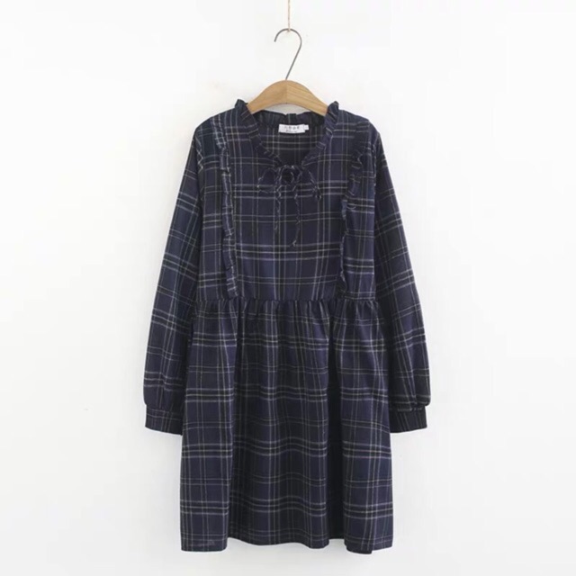 Đầm babydoll kẻ caro (kèm ảnh thật)