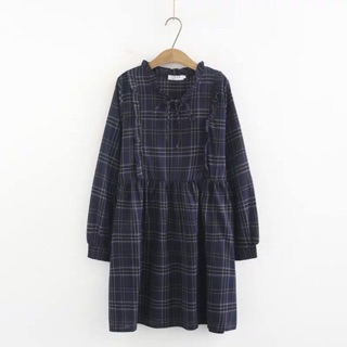 Đầm babydoll kẻ caro