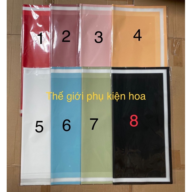 Giấy gói hoa viền trắng