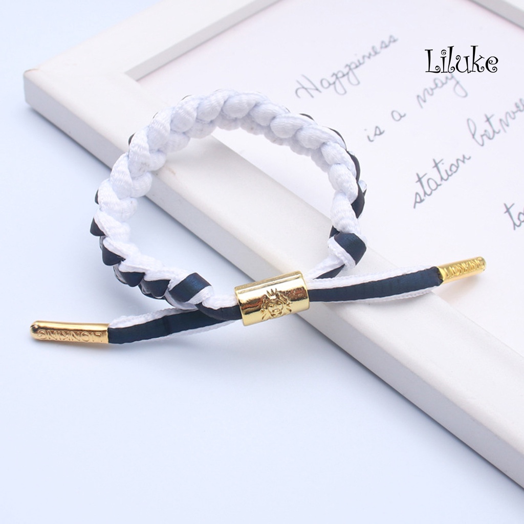 Vòng Tay Dây Bện Màu Trơn Phản Quang Điều Chỉnh Được Thời Trang