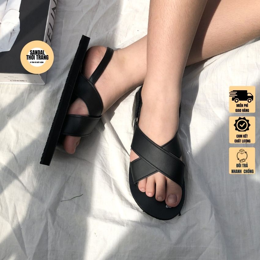 [Mã FATREND2810 giảm đến 30k tối đa 99k] Giày sandal quai chéo A9 đi học,đi chơi full size 30-44 Nam nữ SANDALTHOITRANG