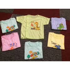 Áo sơ sinh cotton cúc lệch cộc tay cho bé