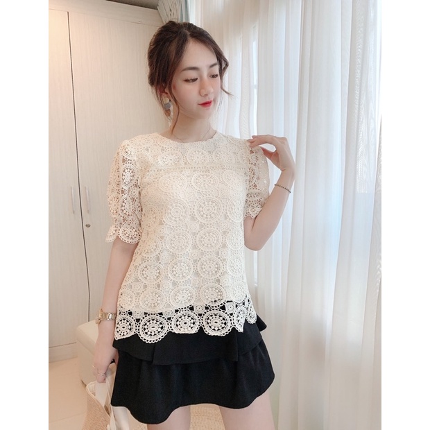 SET ÁO REN TRÒN TIỂU THƯ madebyMULLET