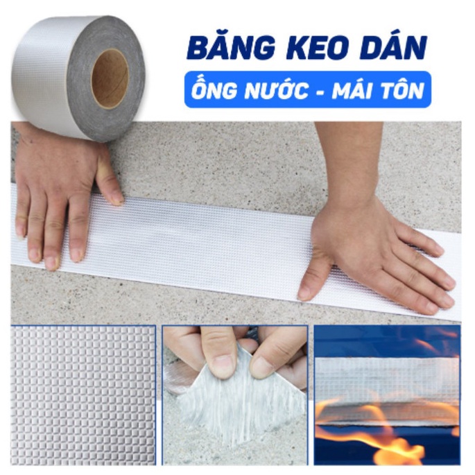 Băng keo tráng nhôm chống thấm chịu nhiệt siêu bền size nhỏ