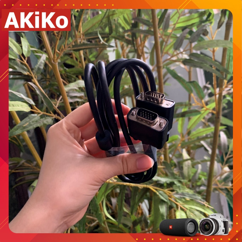 Cáp VGA 1,5m hàng bóc máy  Dell HP Samsung chống nhiễu chất lượng cao Cam kết hàng chuẩn bóc máy  AKIKO AKVA15