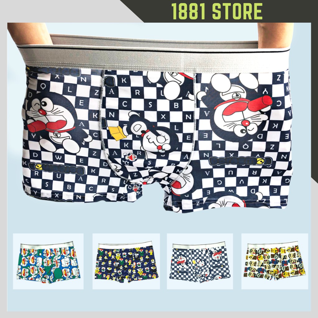 Quần sịp Doremon thun lạnh cao cấp boxer nam quần lót Đùi hoạt hình tuổi Teen