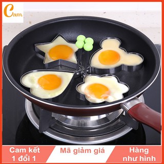 Combo 4 Khuôn chiên trứng, chiên bánh trang trí[ inox không rỉ có tay cầm]