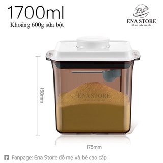 Hộp trữ sữa cho bé/ hộp đựng sữa bột, bảo quản sữa công thức ankou hút chân không