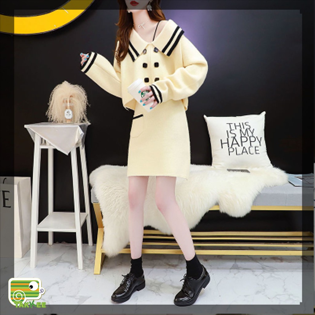 Set Áo Váy Nỉ Crotop Thời Trang Phong Cách