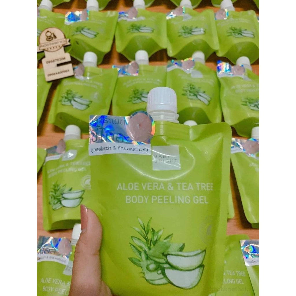 Tẩɏ tế bào chết dạng gel Baby Bright Aloe Vera & Tea Tree Body Peeling Gel Thái Lan