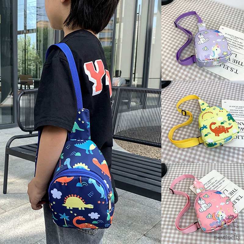 Túi đeo chéo in họa tiết phong cách Hàn Quốc dễ thương cho bé