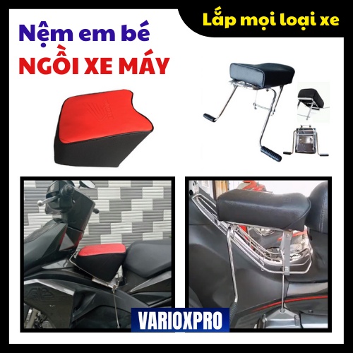 Nệm ngồi em bé (gắn mọi loại xe) - Ghế ngồi nệm cao su cho bé gắn xe máy gắn baga giữa