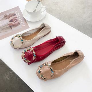Giày nữ búp bê đính đá