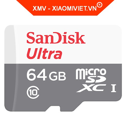 Thẻ nhớ Sandisk 64GB (Thẻ xám) - Dòng thẻ Mirco SD Class 10 - Bảo hành 5 năm - Hàng chính hãng
