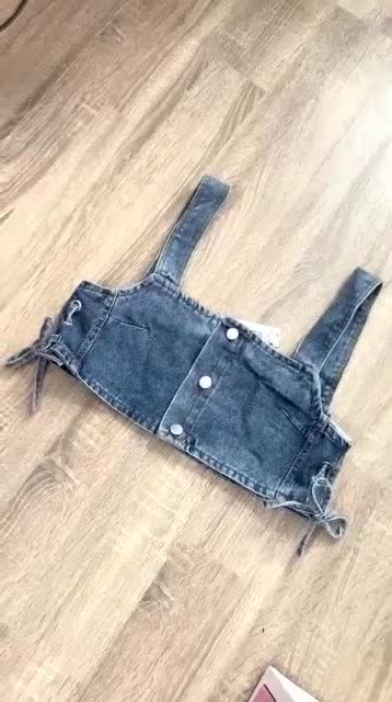 Sẵn Áo hai dây denim quốc dân phong cá6ch trẻ trung, năng động, kiểu dáng Hàn Quốc Freesize | BigBuy360 - bigbuy360.vn