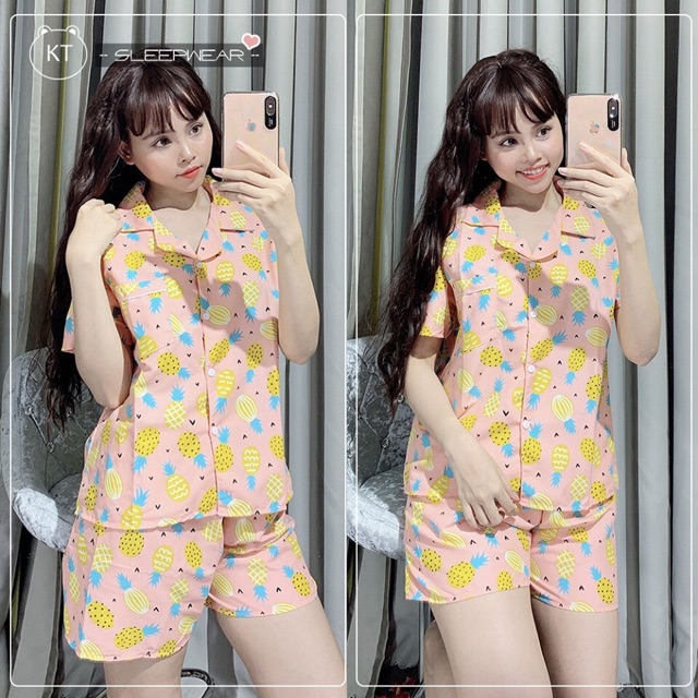 BỘ NGỦ PIJAMA KHÔNG VIỀN QUẦN NGẮN - ĐỒ BỘ THÁI LAN | BigBuy360 - bigbuy360.vn