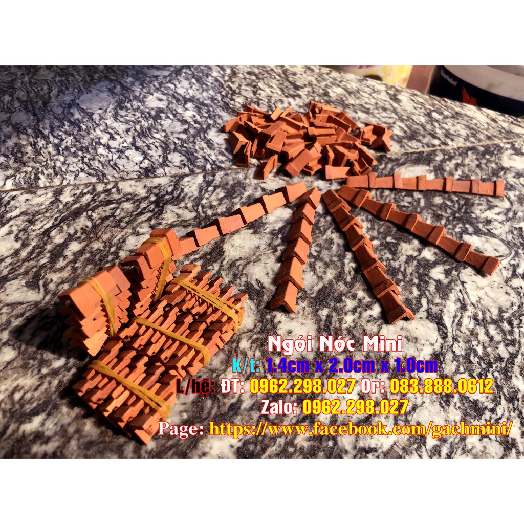 Gạch Mini, Ngói nóc Mini , xây nhà mini, mô hình tiểu cảnh, trang trí sân vườn