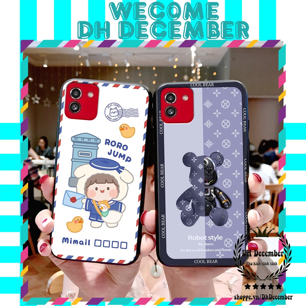 Ốp lưng Samsung A03 / A04 in hình 3D GẤU HỒNG-GẤU BEER -CỰC XINH-RẺ