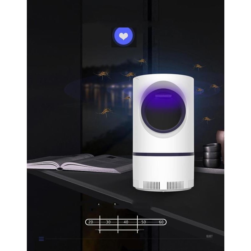 Đèn bắt muỗi thông minh led 360 độ hình Trụ - Venado Không dùng hóa chất, không gây hại sức khỏe, an toàn cho mẹ và bé