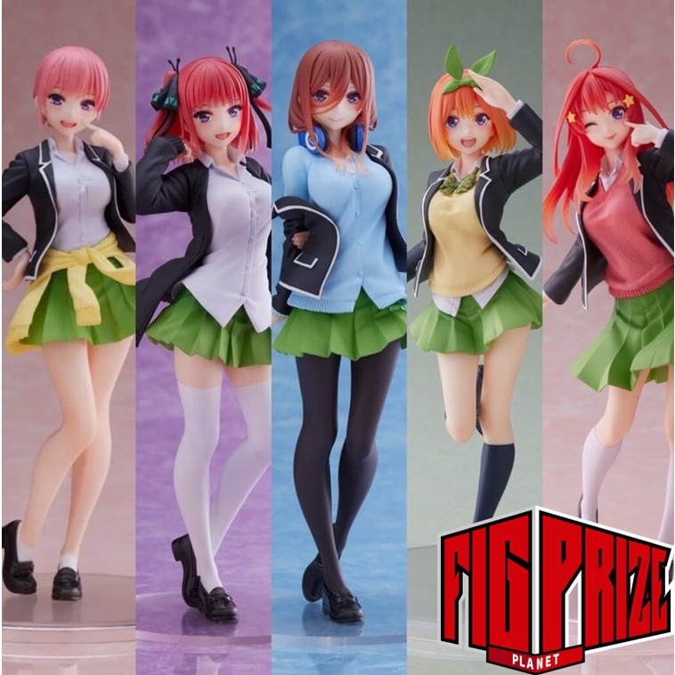 Mô hình Ichika, Nino, Miku, Yotsuba, Itsuki Nakano Seifuku Renewal - Gotoubun no Hanayome TAITO Coreful (Chính hãng)