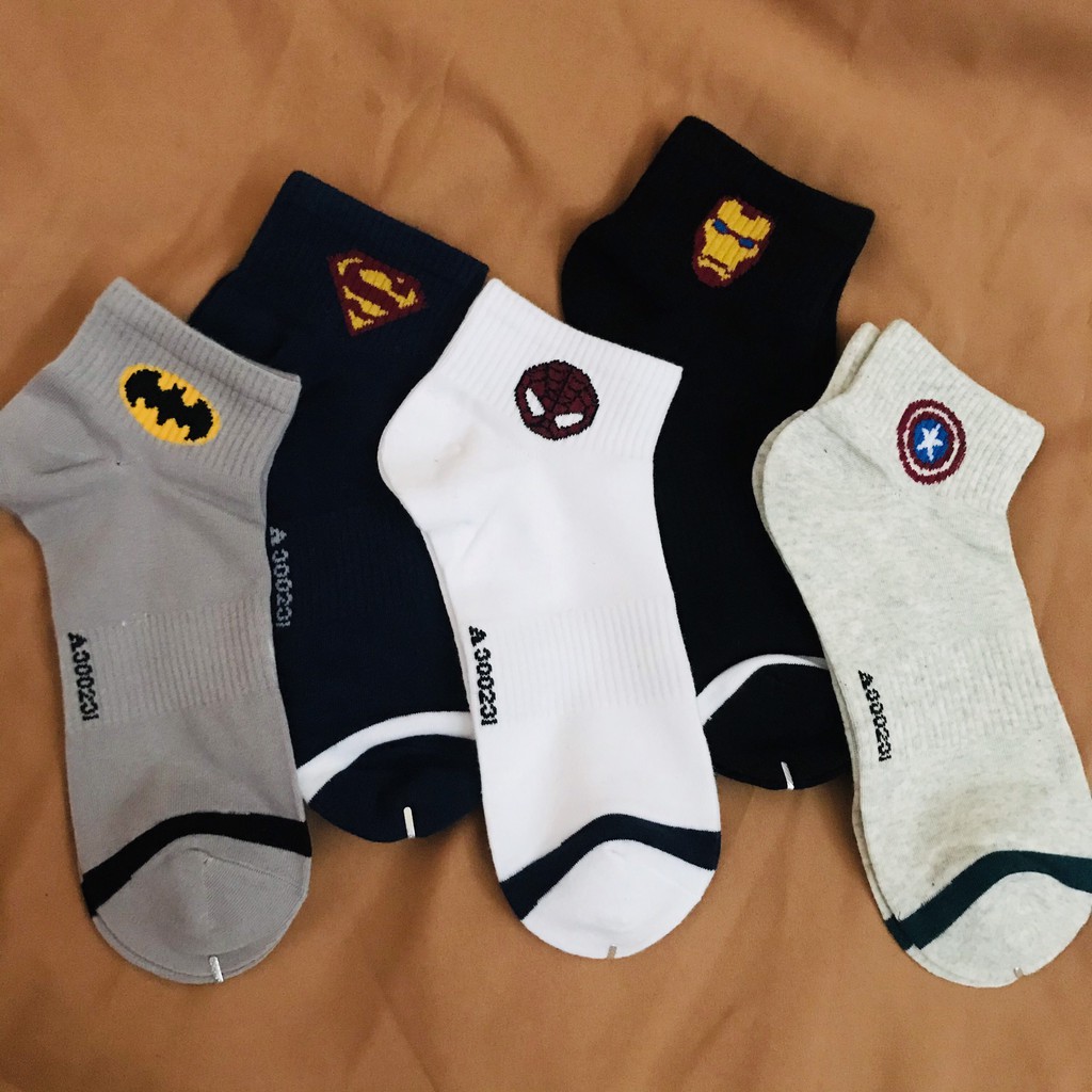 Vớ ngắn siêu nhân, tất ngắn heroes hoạt hình unisex nam nữ NEKO