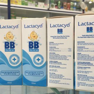 Lactacyd bb tắm rôm sảy bé 60ml