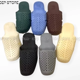 Dép Sục Tổ ong nhiều màu đế dày 3cm iDÉP SL030, Sục lười bít mũi nam đi mưa đi trong nhà chống trượt