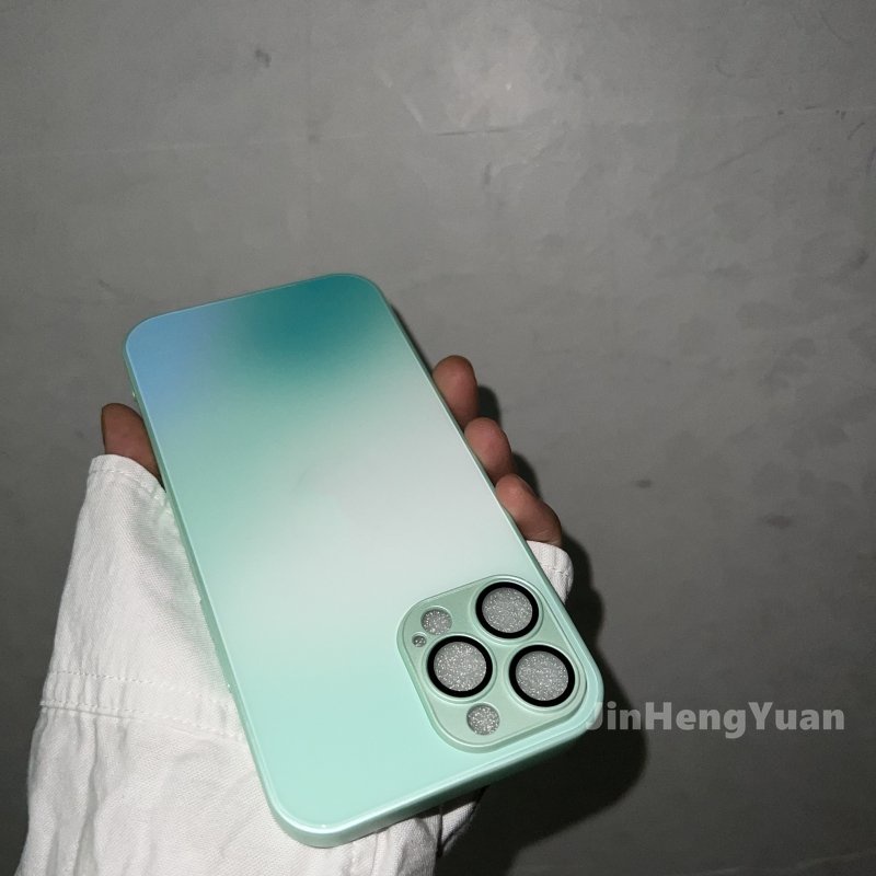 Pearl lacquer Gradient Tempered Glass Case for IPhone 14 13 12 11 Pro Max 14 plus Full Cover hard casing