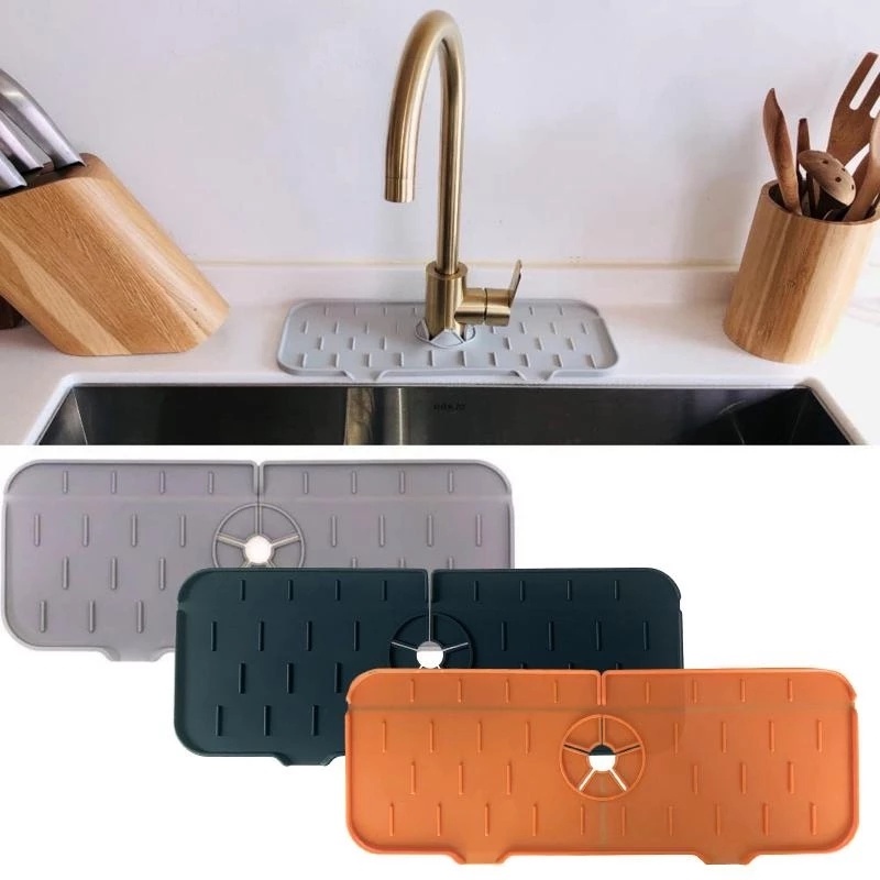 Tấm Silicone Gắn Vòi Nước Bồn Rửa Chén Nhà Bếp Tiện Lợi