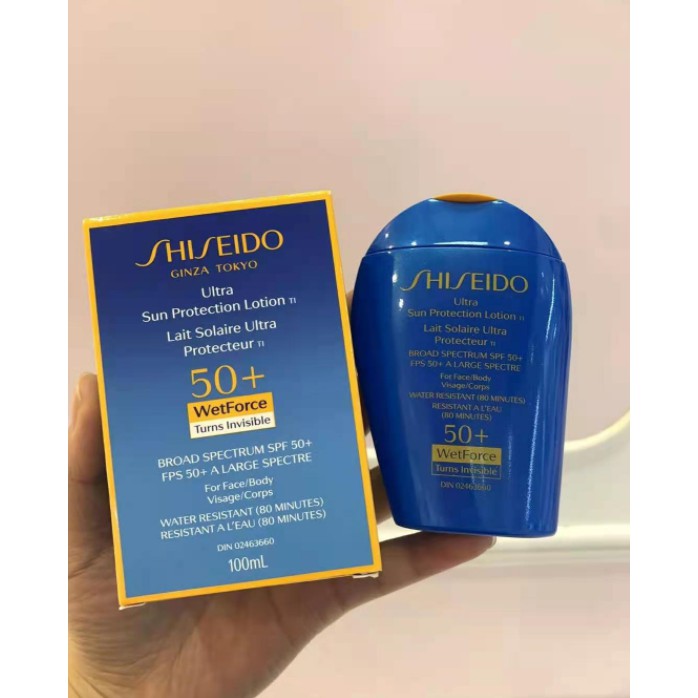 (Hàng Mới Về) Kem Chống Nắng Shiseido 100ml Giúp Làm Tươi Mới Và Chống Mồ Hôi Hiệu Quả