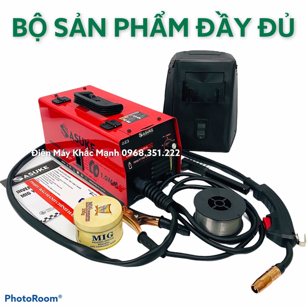 MÁY HÀN MIG MINI SASUKE 200C - Tặng cuộn dây hàn và mỡ hàn