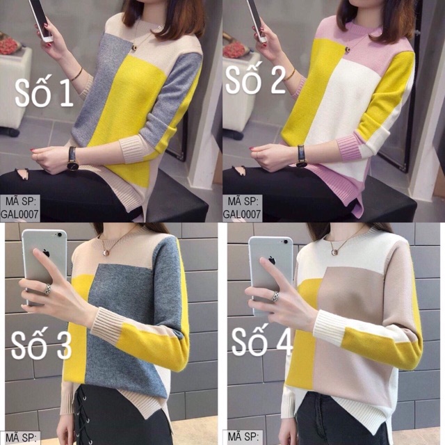 Áo len phối màu cao cấp
