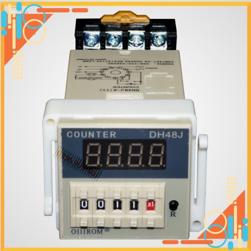 Bộ đếm sản phẩm Counter DH48J- A(11) DHH48J-A(8) cả đế