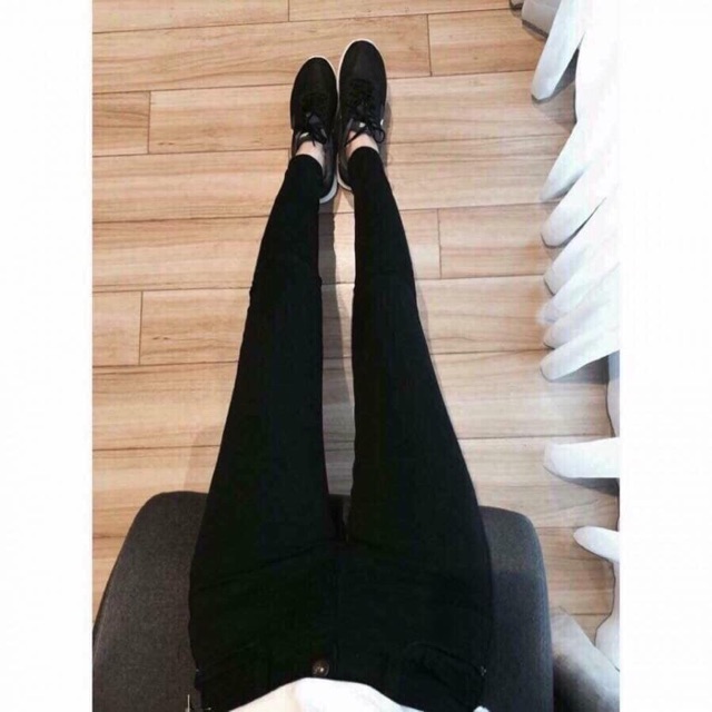 Quần jean đen trơn co dãn [ kèm ảnh thật ]