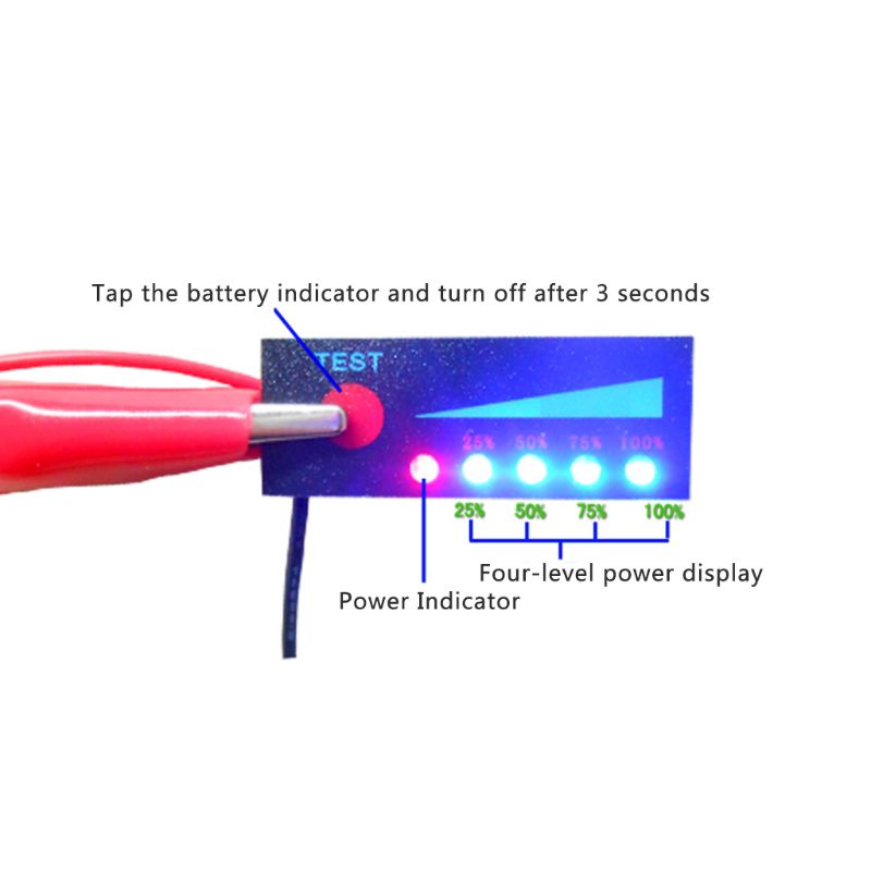 Mô-đun Hiển Thị Mức Pin Lithium 3 7V Cho Màn Hình Led