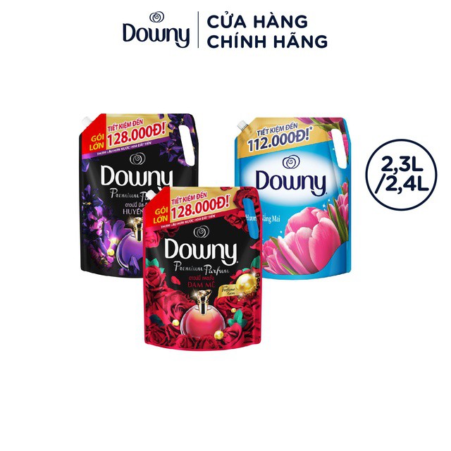 Nước xả vải Downy Hương Nước Hoa Túi 2.3L/2.4L