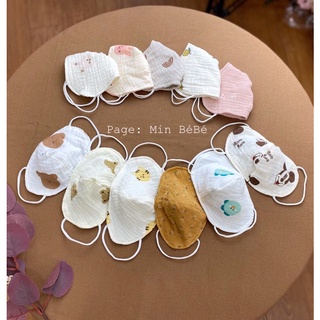 Khẩu trang xô muslin hàng đẹp cho bé