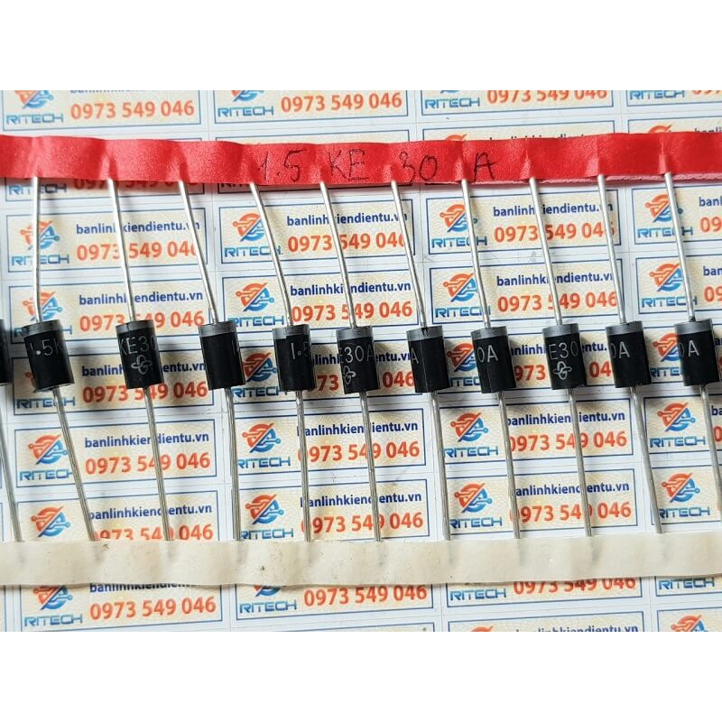 [ Combo 20 chiếc] Diode TVS 1.5KE30A 1500W 30V DO-201