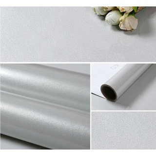 1 mét giấy dán bóng khổ 60cm keo sẵn MÀU BẠC có keo sẵn