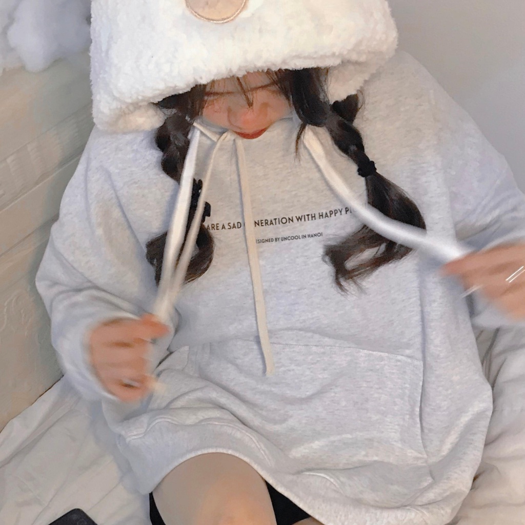 (Có clip) Áo hoodie nỉ bông DEUNCOOL BASIC ver 1.0 - Màu Grey Light - 100% cotton mềm mịn cho nam nữ - ẢNH THẬT | BigBuy360 - bigbuy360.vn
