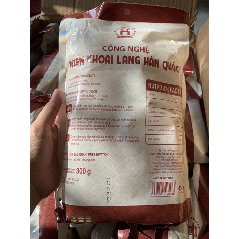 Miến khoai lang Hoàng Minh gói 300gr sợi miến dai giòn, chuẩn vị miến quê, eat clean | BigBuy360 - bigbuy360.vn