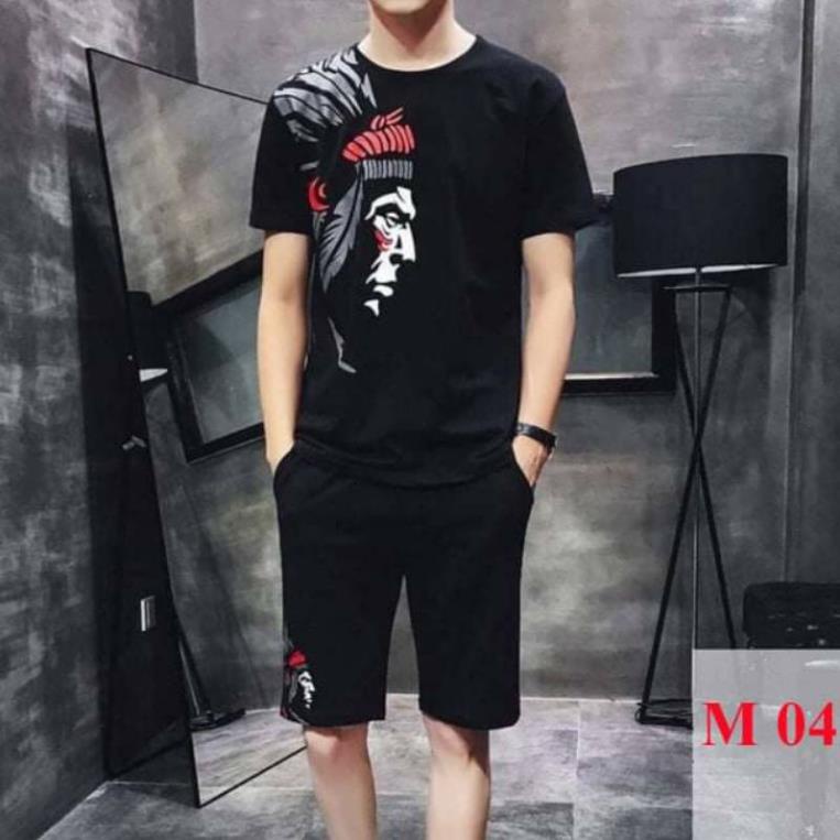 Bộ Đồ Nam Thể Thao Mặc Nhà Mùa Hè in hình thổ dân, form Slim Fit Đủ Size S->XXl ONS04 !
