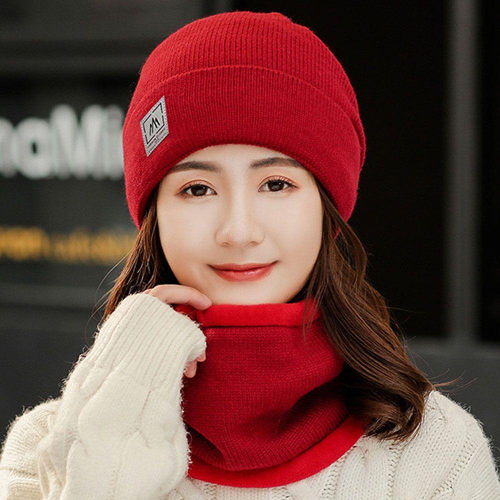 Osier1 Set Mũ Khăn Choàng Cổ Nhung Chống Gió Mùa Thu Đông