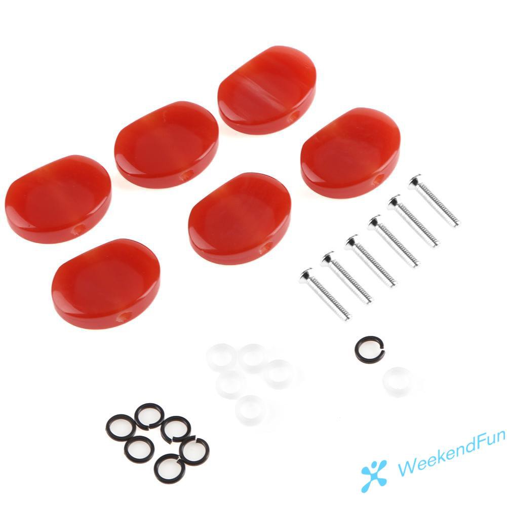【COD】6pcs Guitar Tuning Pegs Tuners Heads Replacement Buttons Knobs Handle Cap