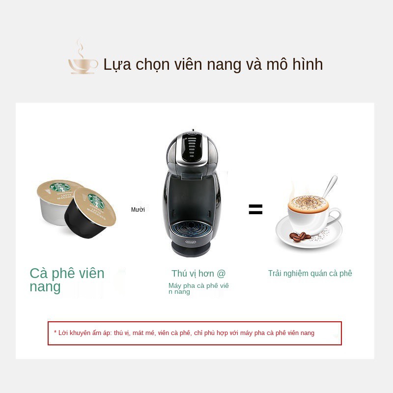 ❈™Cà phê Starbucks nhập khẩu Trang chủ Thưởng thức Latte Caramel Macchiato Cappuccino Capsule Coffee 12 viên