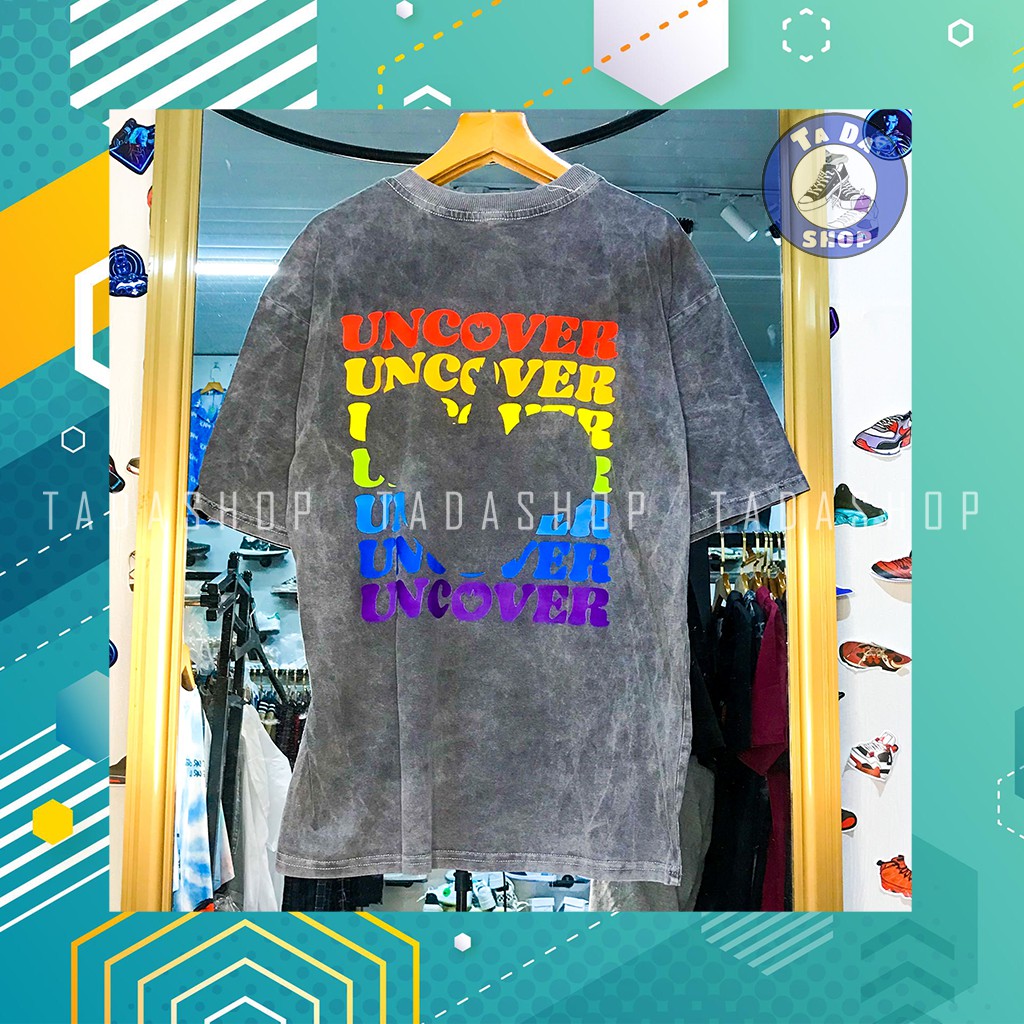 Áo Phông wash oversize Nam Nữ UNCOVER ảnh thật